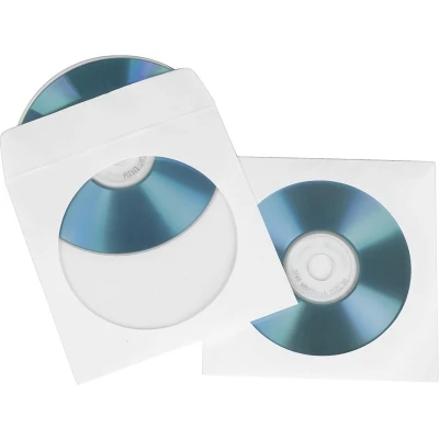 Afbeelding van Hama Cd/Dvd Sleeves Papier Wit 50 Pack