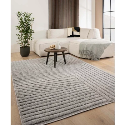 Afbeelding van Scandinavisch Vloerkleed Arc Edge Lichtgrijs 80x150 Cm