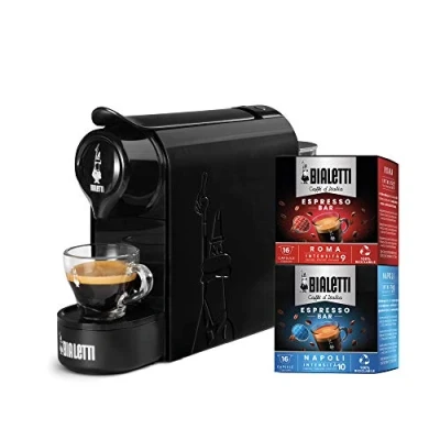 Afbeelding van Bialetti Gioia, Espresso koffiezetapparaat met 32 capsules, werkt uitsluitend zwart
