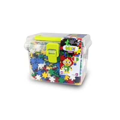 Afbeelding van Meli Creative Minis Travel Box 1100 educatief spel en reisset voor kinderen: flexibele puzzel, mozaïek bouwspeelgoed in praktische koffer