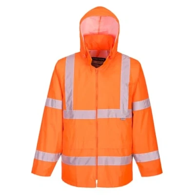 Afbeelding van Regenjas Oranje Maat XL met reflecterende striping
