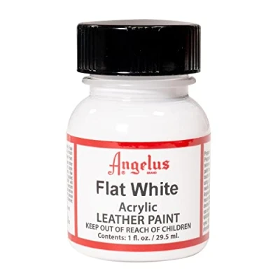 Image de Angelus Leather peinture acrylique blanc plat 29.5 ml