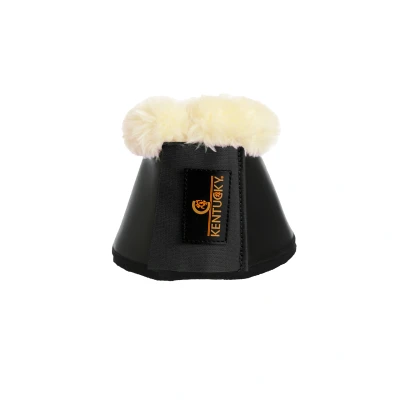 Image de Kentucky Horsewear Cloches d&#039;Obstacles Sheepskin Leather Noir XXL