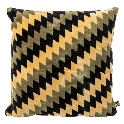 Afbeelding van Hoii FRANCESCO Sierkussen 45x45 cm Military Olive Groen Multicolor met duurzame kussenvulling