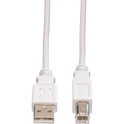 Afbeelding van VALUE USB 2.0 Kabel, Type A B, wit, 3 m