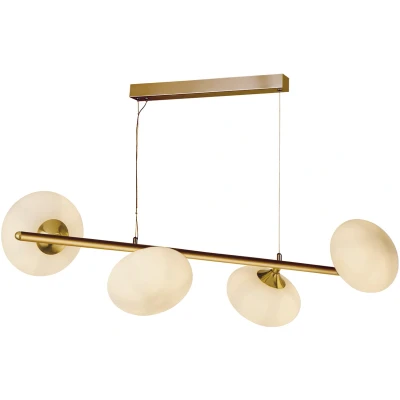 Afbeelding van Searchlight Pebble Hanglamp 4 lichts Goud