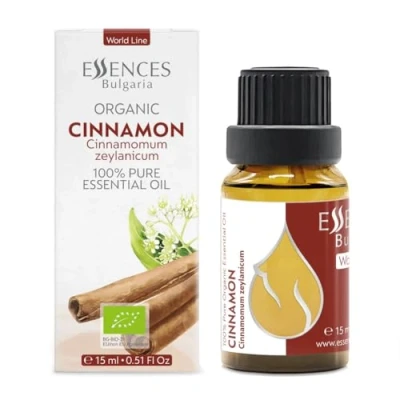 Afbeelding van Essences Bulgarije Biologische Ceylon Kaneel Olie 15 ml Zeylanicum 100% Zuiver en Natuurlijk Onverdund Therapeutische Kwaliteit Aromatherapie Cosmetica Dierproefvrij
