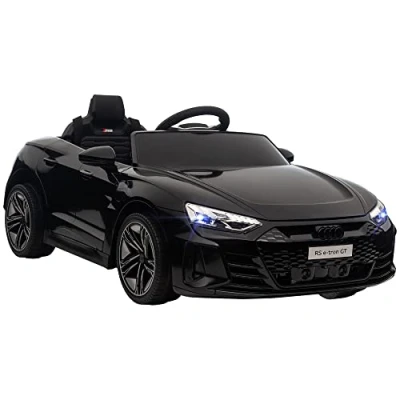Afbeelding van HOMCOM Elektrische auto voor kinderen, 12 V, afstandsbediening ouders inbegrepen, V. Max. 5 km/u, geluidseffecten, verlichting, Audi RS E tron GT zwart