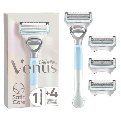 Image de Gillette Venus Satin Care Rasoir intime pour femme avec 4 lames de rechange
