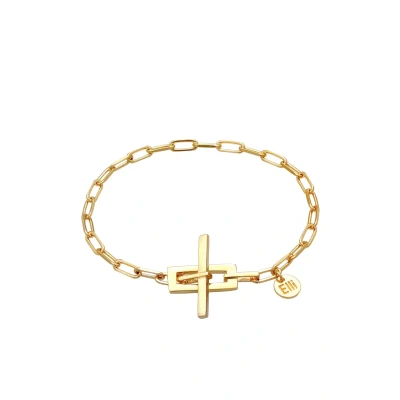 Afbeelding van Elli Basic LOOK Armband goldcoloured, Dames, Maat: 18, Gold coloured