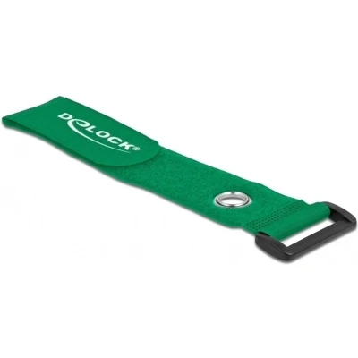 Afbeelding van Klittenband kabelbinders met gesp en ring 280 x 38mm / groen (3 stuks)