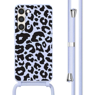 Afbeelding van imoshion hoesje Geschikt voor Samsung Galaxy S23 Plus met koord Siliconen design Meerkleurig / Animal Lila