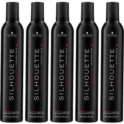 Afbeelding van 5x Schwarzkopf Silhouette Super Hold Mousse 500ml bundel/set/pakket