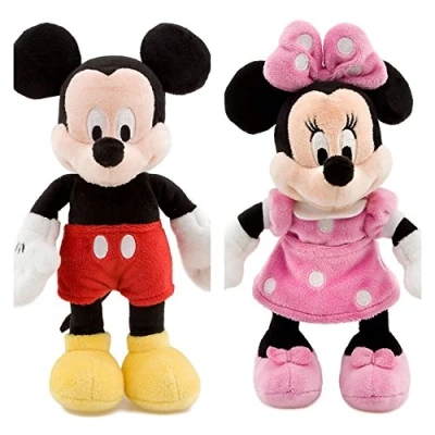 Afbeelding van Disney Minnie Mouse en Mickey mini pluche poef 20 cm