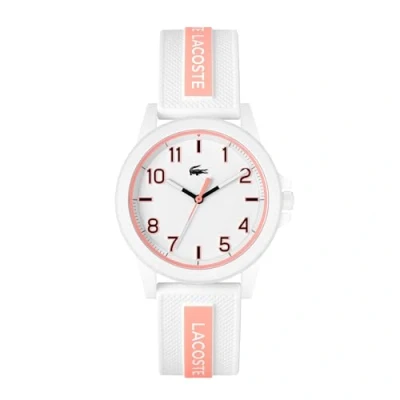 Afbeelding van Lacoste Analoog kwartshorloge voor jongeren, met siliconen armband in verschillende kleuren, Wit, Riem