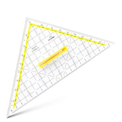 Afbeelding van Aristo Technische tekenhoek Hypotenusa: 22,5 cm plexiglas transparant (import Duitsland)