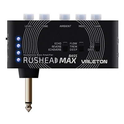 Image de Valeton Rushead Max Ampli Casque pour Basse Portable de Poche USB Plug in Multi Effets Mini Amplificateur AmPlug