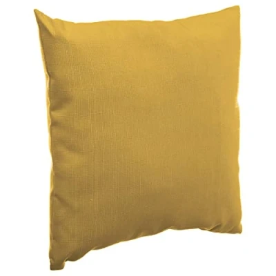 Afbeelding van Bank/sier/tuin kussens binnen/buiten mosterd geel 40 x 10 cm Water en UV bestendig