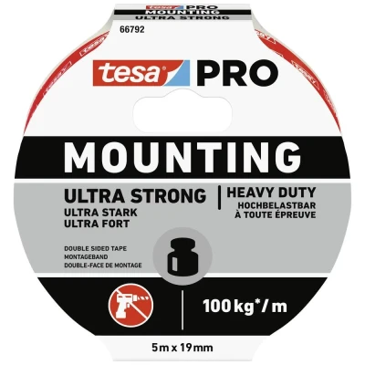 Afbeelding van tesa Mounting PRO Ultra Strong 66792 00001 00 Montagetape Wit (l x b) 5 m 19 mm 1 stuk(s)
