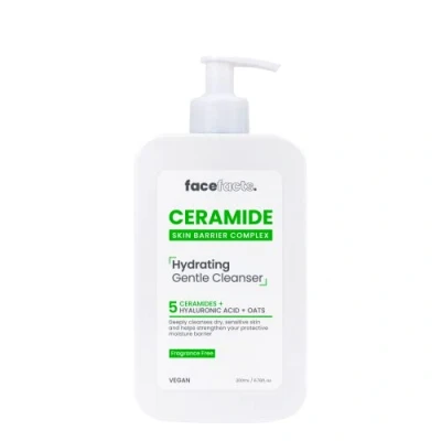 Afbeelding van Face Facts Ceramide Vochtinbrengende reiniger voor droge en gevoelige huid, 200 ml