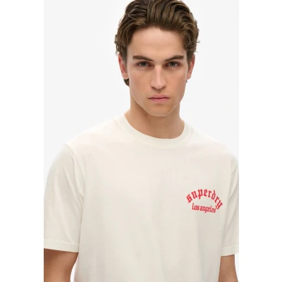 Afbeelding van Superdry NEO TRAD Tattoo Tshirt print, Heren, Maat: Medium, Bone white
