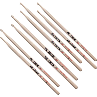 Afbeelding van Vic Firth 5A promopack Voordeelpack; 3 paar + 1 gratis!