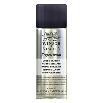 Image de Winsor &amp; Newton vernis brillant en aérosol pour peinture à l&#039;huile (400 ml)