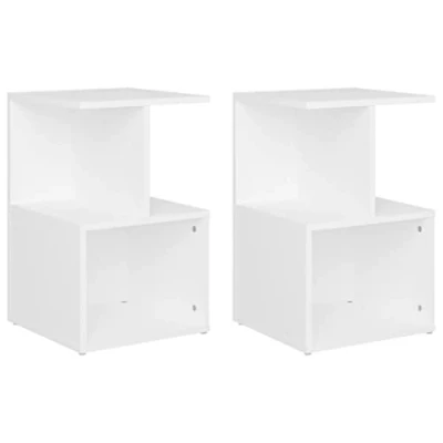 Afbeelding van vidaXL Nachtkastjes 2 stuks wit 35x35x55 cm bewerkt hout