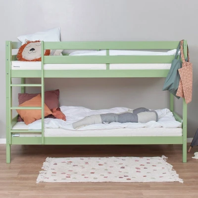 Afbeelding van ECO Comfort stapelbed 70x160 cm met lattenbodem Pale Green / 90x200cm