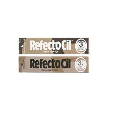 Afbeelding van RefectoCil Twin Pack Light Brown and Natural Cream Hair Dye, 15 ml x 2 van