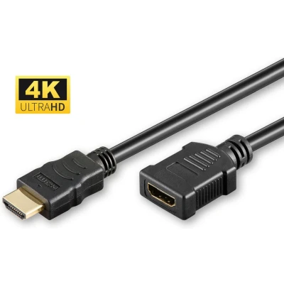 Afbeelding van Microconnect HDMI M/F 2m kabel Type A (Standaard) Zwart