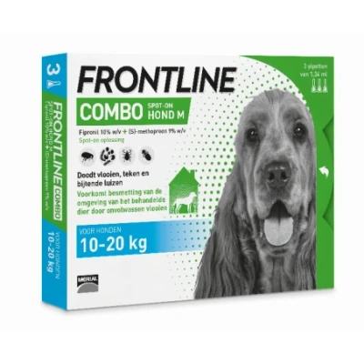 Afbeelding van Frontline combo hond m 10 20 kg 3 pip.
