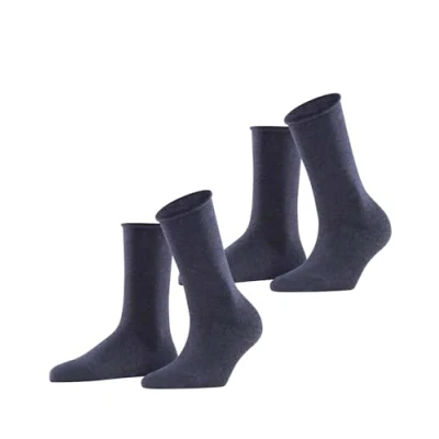 Afbeelding van Esprit Basic UNI 2PACK Everyday Casual Sokken Navyblue m, Dames, Maat: 35 38, m