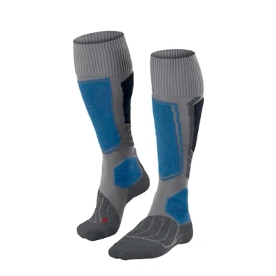 Afbeelding van FALKE SK1 anti blaren, zweet merinowol zijde wintersportsokken heren grijs Maat 42 43