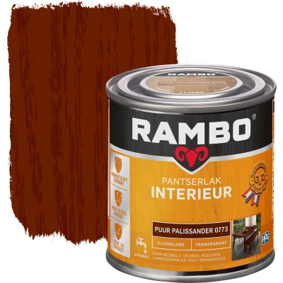 Afbeelding van Rambo Interieur Lak Transparant Zijdeglans Puur Palissander 0773 0,25 liter