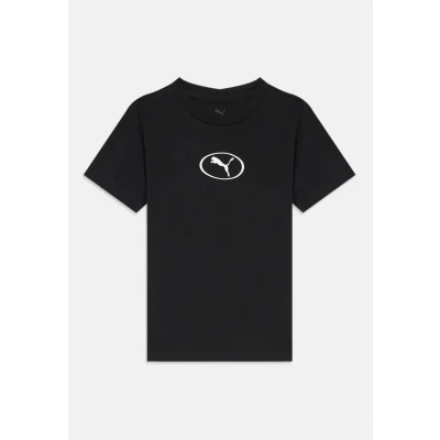 Afbeelding van Puma Sport Collar TEE Unisex Tshirt voor kinderen, Maat: 140, Black
