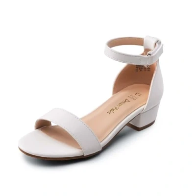 Afbeelding van DREAM PAIRS Sandalen voor meisjes, prinsessenschoenen hakschoenen, 3 cm, schoenen feestjes en verjaardagen, hoge hakken kinderen, Wit.