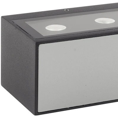 Afbeelding van Lucande LED buitenwandlamp Selim, lengte 30 cm, zwart