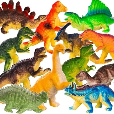 Afbeelding van Dinosaurus speelgoed actiefiguren set van 12 stuks dino&#039;s speelset figuren