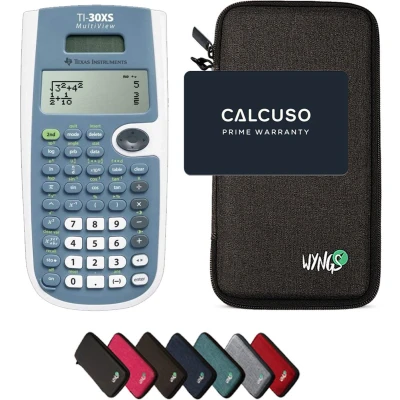 Afbeelding van CALCUSO Basispakket donkergrijs met Rekenmachine TI 30XS MultiView en uitgebreide garantie van