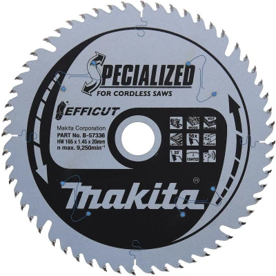 Afbeelding van Makita Zaagblad Hout 165X20x1,6 56T B 57336