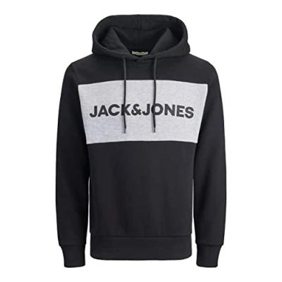 Afbeelding van JACK &amp; JONES Colourblocking Hoodie voor heren, zwart (zwart/regular)