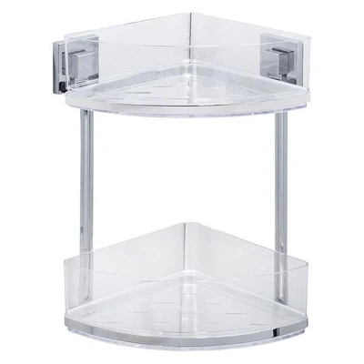 Afbeelding van Wenko Douche En Badrekje 28 Cm Rvs Zilver/transparant