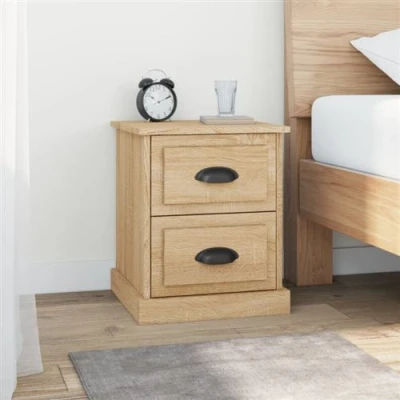 Afbeelding van Nachtkastje 39x39x47,5 cm bewerkt hout sonoma eikenkleurig