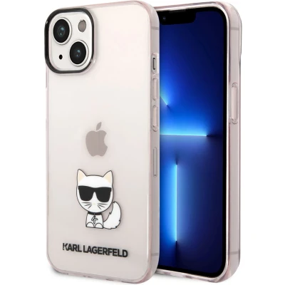 Afbeelding van Karl Lagerfeld TPU Telefoonhoesje voor Apple iPhone 14 Plus Bescherm je Telefoon met Roze Back Cover