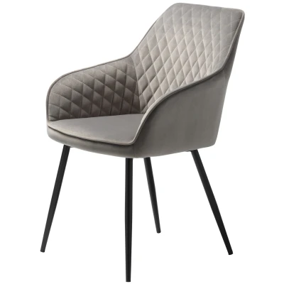 Afbeelding van Hygge Interiors Miltona Armstoel Velvet Grijs