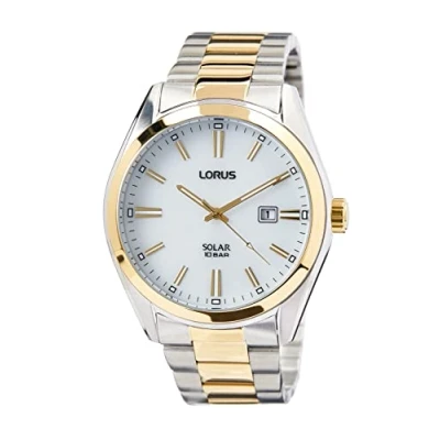Afbeelding van Seiko Herenhorloge analoog kwarts met metalen armband RX336AX9, Meerkleurig, armband,