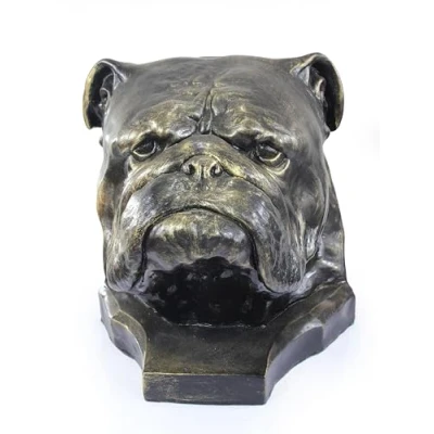 Afbeelding van Engelse Bulldog urn hond en tuinbeeld voor hondenas in groot formaat