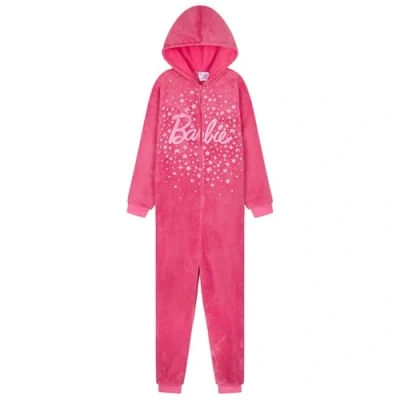 Afbeelding van Barbie pyjama voor meisjes, Pilou kinderen, fleece, met capuchon, cadeau meisjes en tieners (roze, 13 14 jaar), Roze