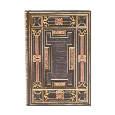 Afbeelding van Asterales Onyx (Asterales) Mini 12 month Day at a time Hardback Dayplanner 2025 (Elastic Band Closure)